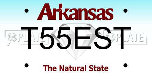 T55EST Arkansas License Plate