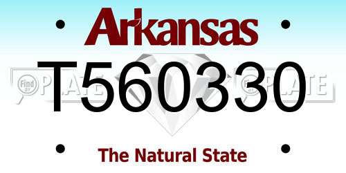 T560330 Arkansas License Plate