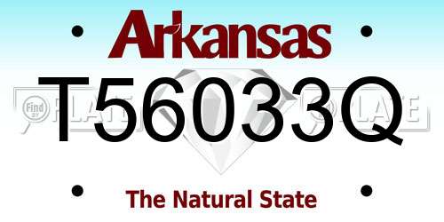 T56033Q Arkansas License Plate