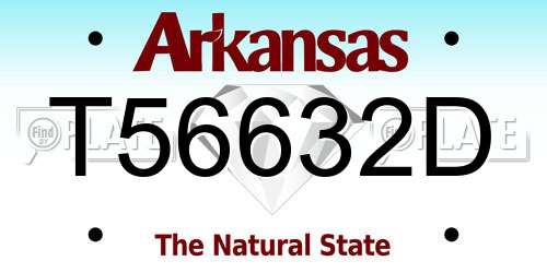 T56632D Arkansas License Plate