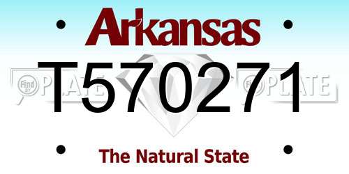 T570271 Arkansas License Plate