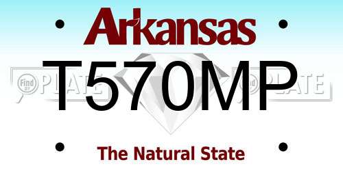 T570MP Arkansas License Plate