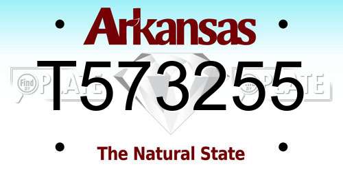 T573255 Arkansas License Plate