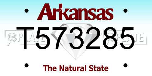 T573285 Arkansas License Plate