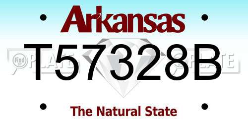 T57328B Arkansas License Plate