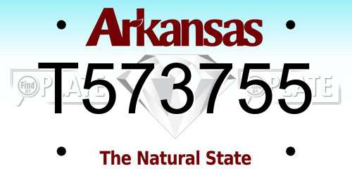 T573755 Arkansas License Plate
