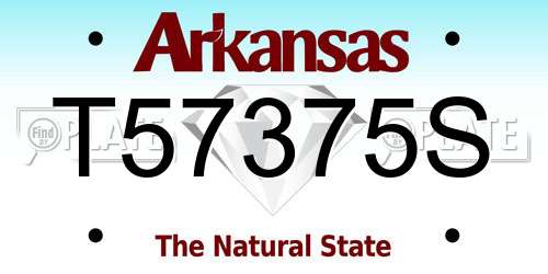 T57375S Arkansas License Plate