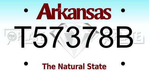 T57378B Arkansas License Plate