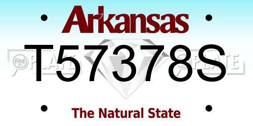 T57378S Arkansas License Plate