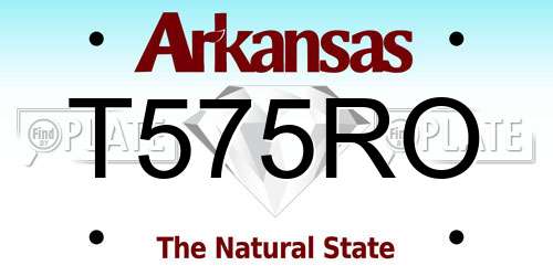 T575RO Arkansas License Plate