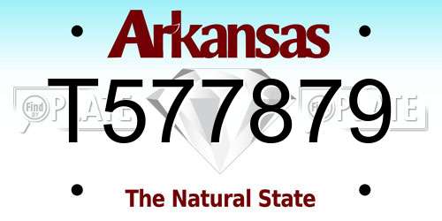 T577879 Arkansas License Plate
