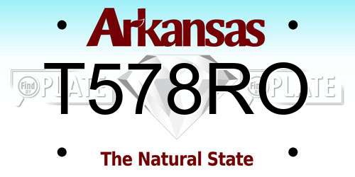 T578RO Arkansas License Plate