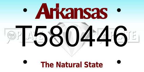 T580446 Arkansas License Plate