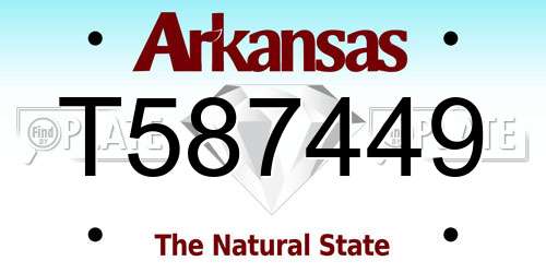T587449 Arkansas License Plate