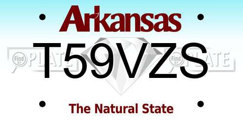 T59VZS Arkansas License Plate