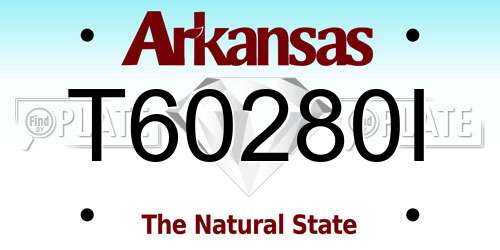 T60280I Arkansas License Plate