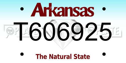 T606925 Arkansas License Plate