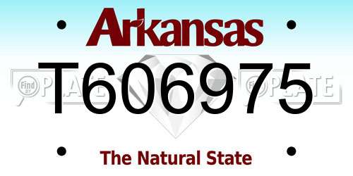 T606975 Arkansas License Plate