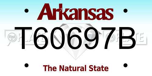 T60697B Arkansas License Plate