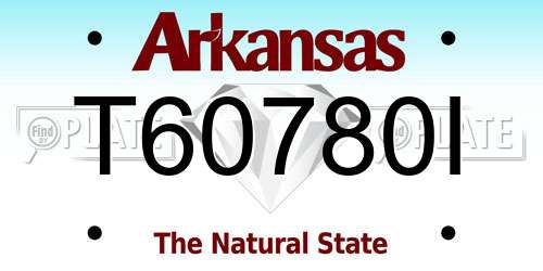 T60780I Arkansas License Plate