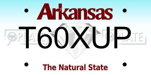 T60XUP Arkansas License Plate