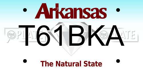T61BKA Arkansas License Plate