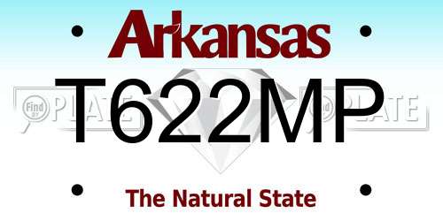 T622MP Arkansas License Plate