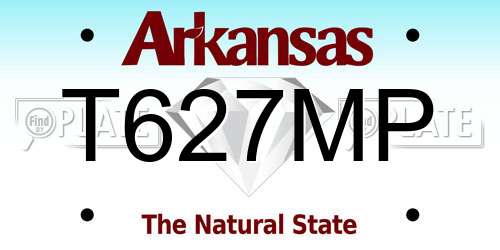 T627MP Arkansas License Plate