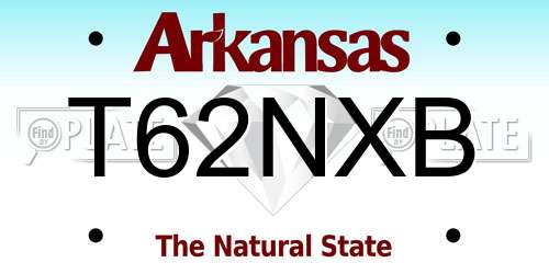 T62NXB Arkansas License Plate