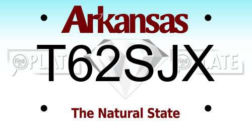 T62SJX Arkansas License Plate
