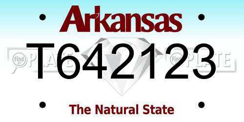 T642123 Arkansas License Plate
