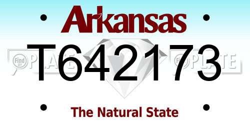 T642173 Arkansas License Plate