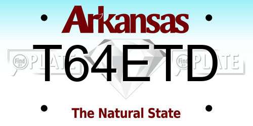 T64ETD Arkansas License Plate