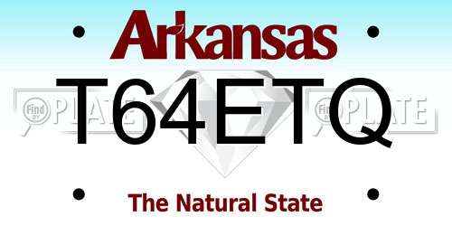 T64ETQ Arkansas License Plate