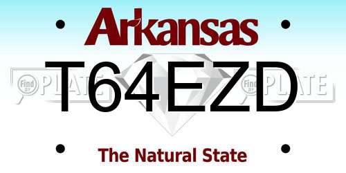 T64EZD Arkansas License Plate