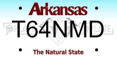 T64NMD Arkansas License Plate
