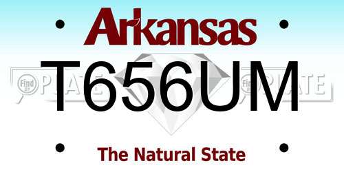 T656UM Arkansas License Plate