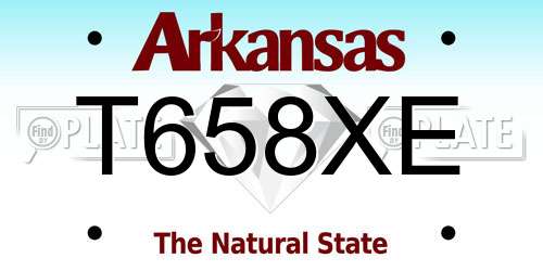 T658XE Arkansas License Plate