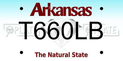 T660LB Arkansas License Plate