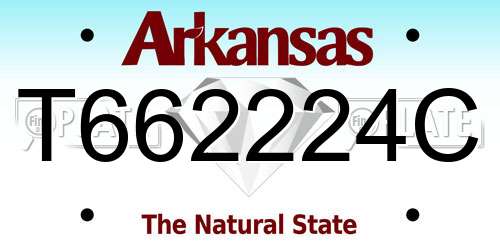 T662224C Arkansas License Plate