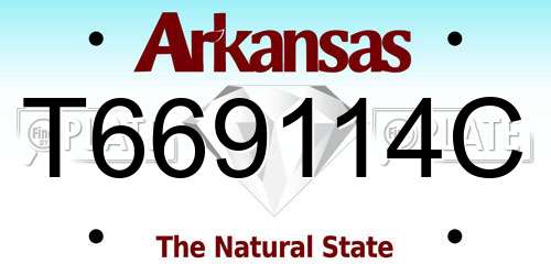 T669114C Arkansas License Plate