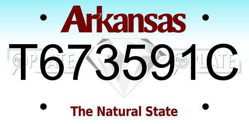 T673591C Arkansas License Plate