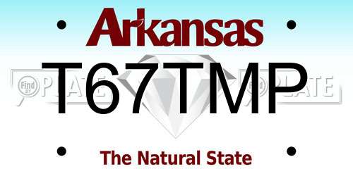 T67TMP Arkansas License Plate