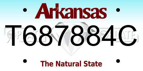 T687884C Arkansas License Plate