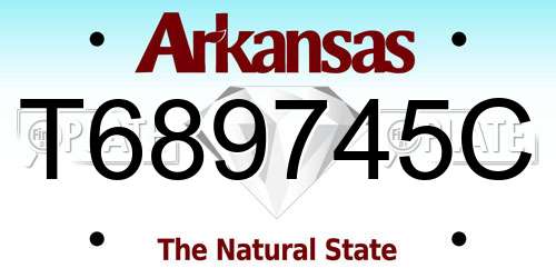 T689745C Arkansas License Plate