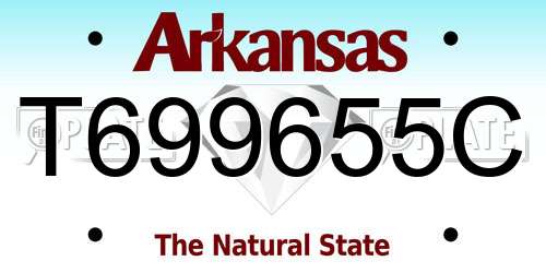 T699655C Arkansas License Plate