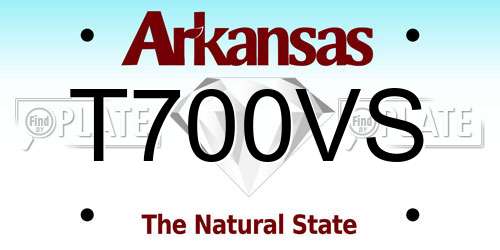T700VS Arkansas License Plate