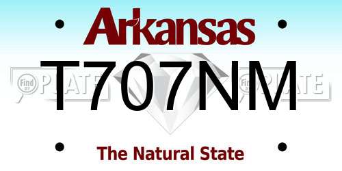 T707NM Arkansas License Plate