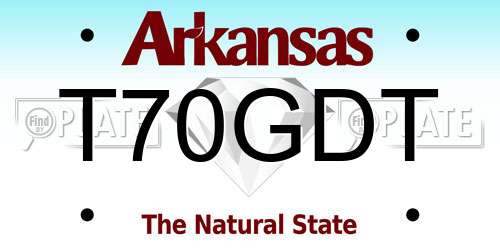 T70GDT Arkansas License Plate