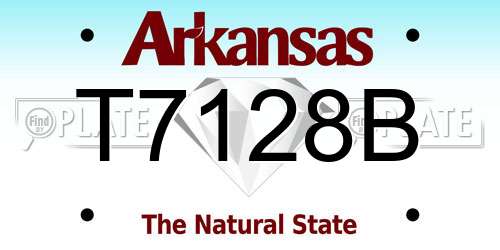 T7128B Arkansas License Plate